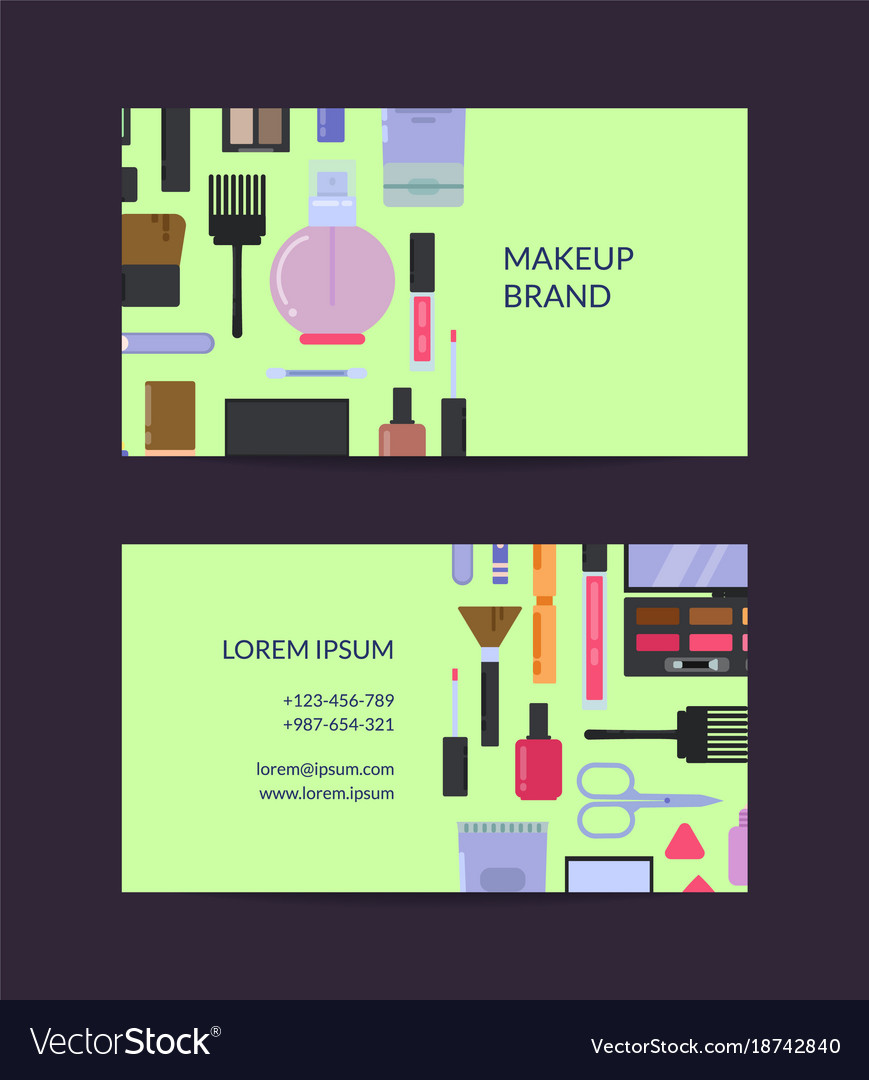 Business Card Template For Beauty Brand Royalty Free Vector