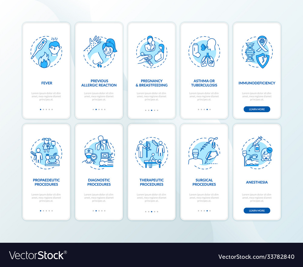 Healthcare services onboarding mobile app page Vector Image