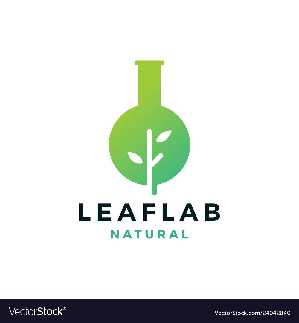 Leaf lab nature logo icon