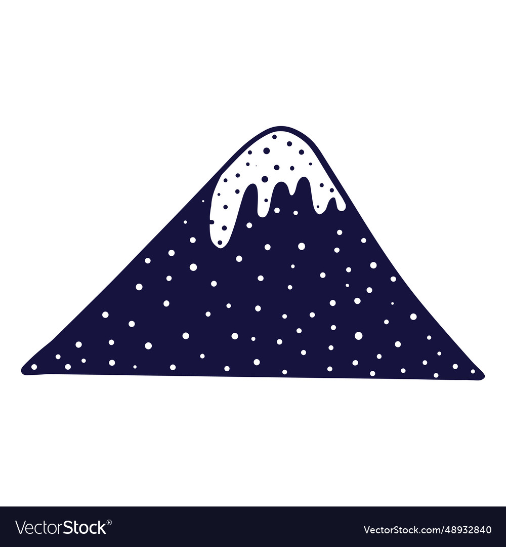 Mount fuji blue Royalty Free Vector Image - VectorStock