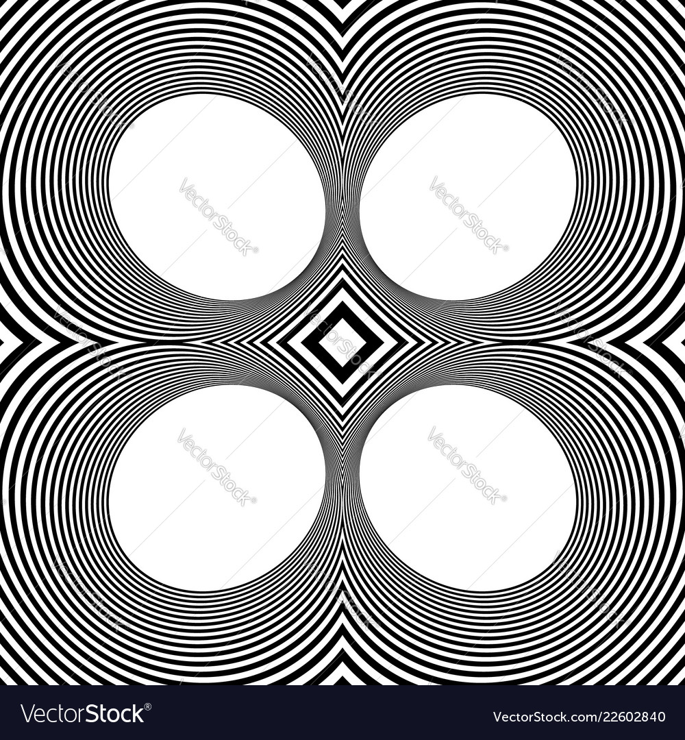 Pattern with mirrored ovals ellipses abstract