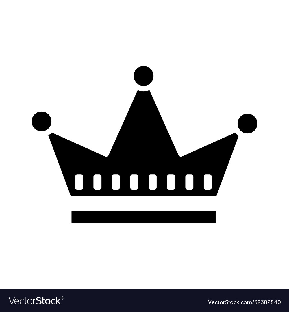 Royal crown viscount silhouette style icon Vector Image