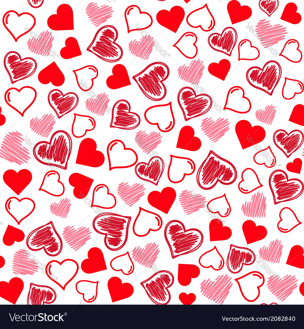 Seamless Hearts Pattern Royalty Free Vector Image