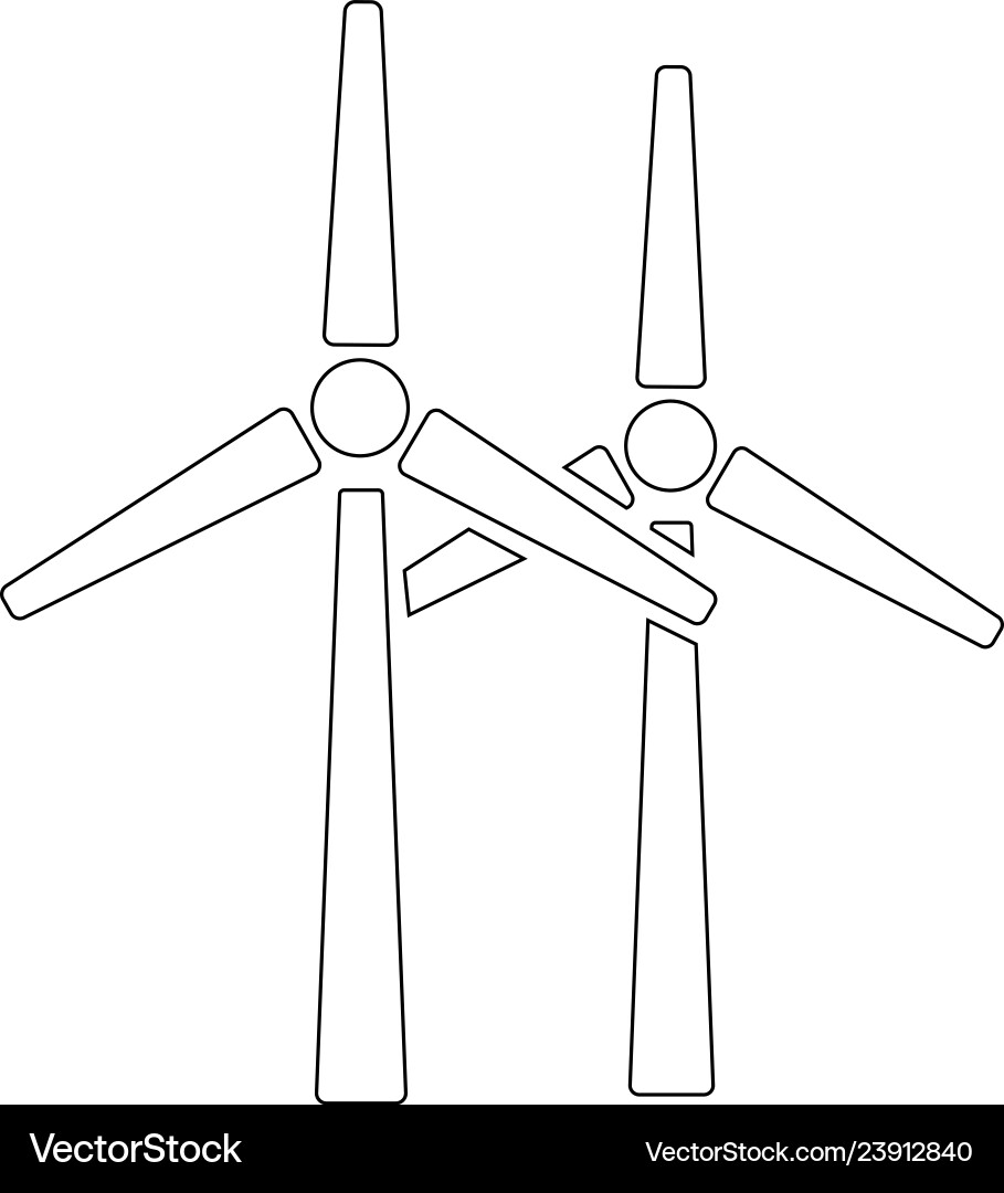 Windmill flat icon Royalty Free Vector Image - VectorStock