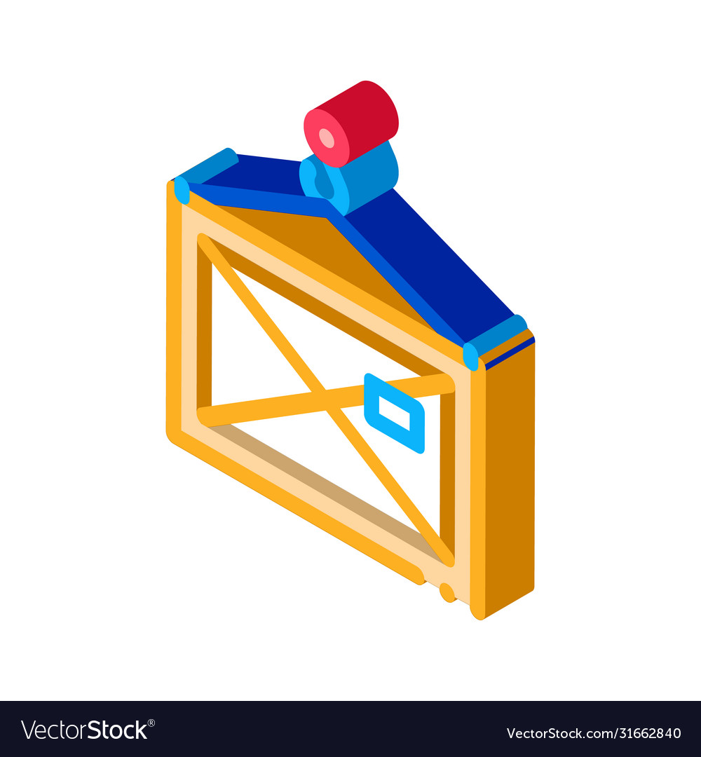 Wooden container isometric icon