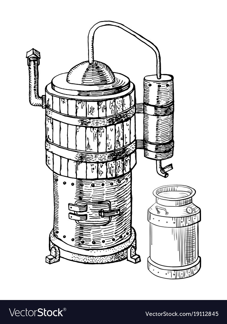 Самогонный аппарат рисунок