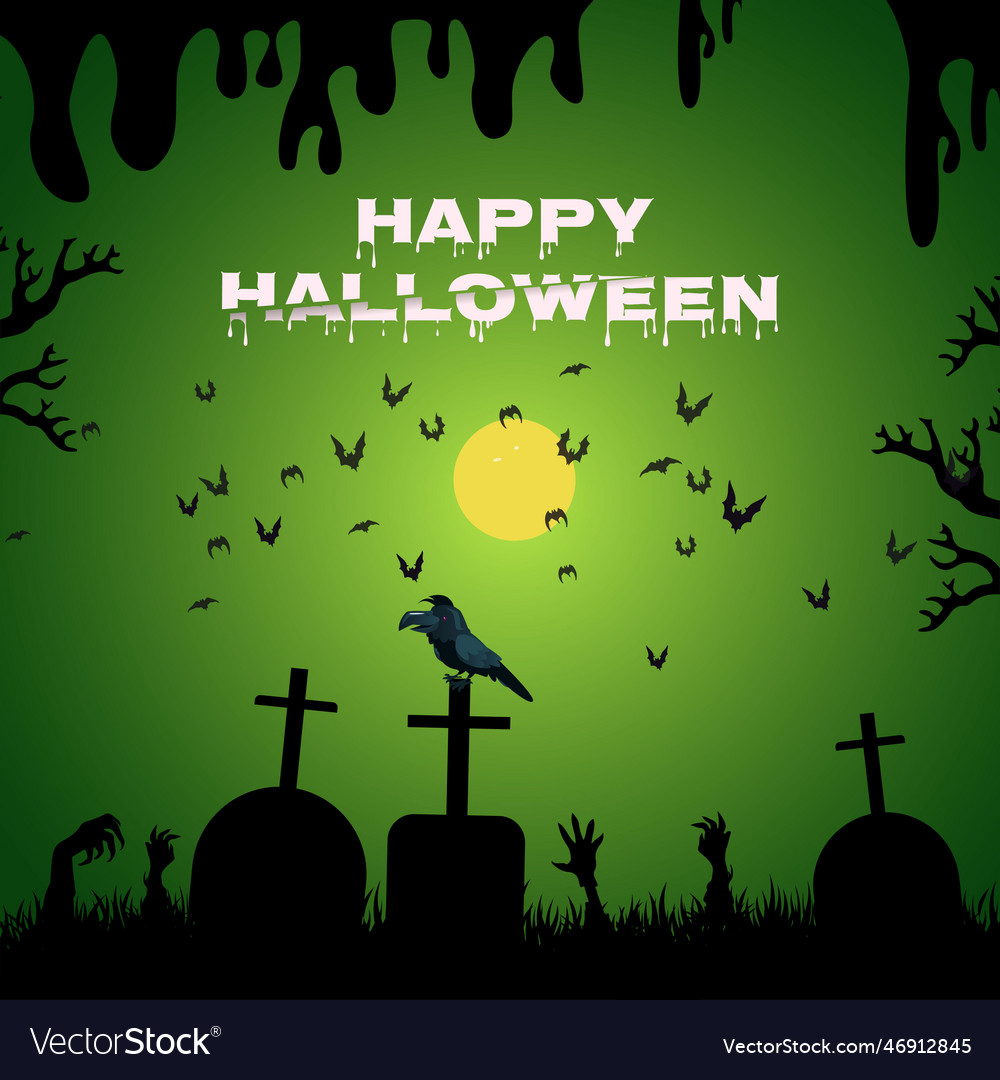 Happy Halloween Banner Design Template Royalty Free Vector