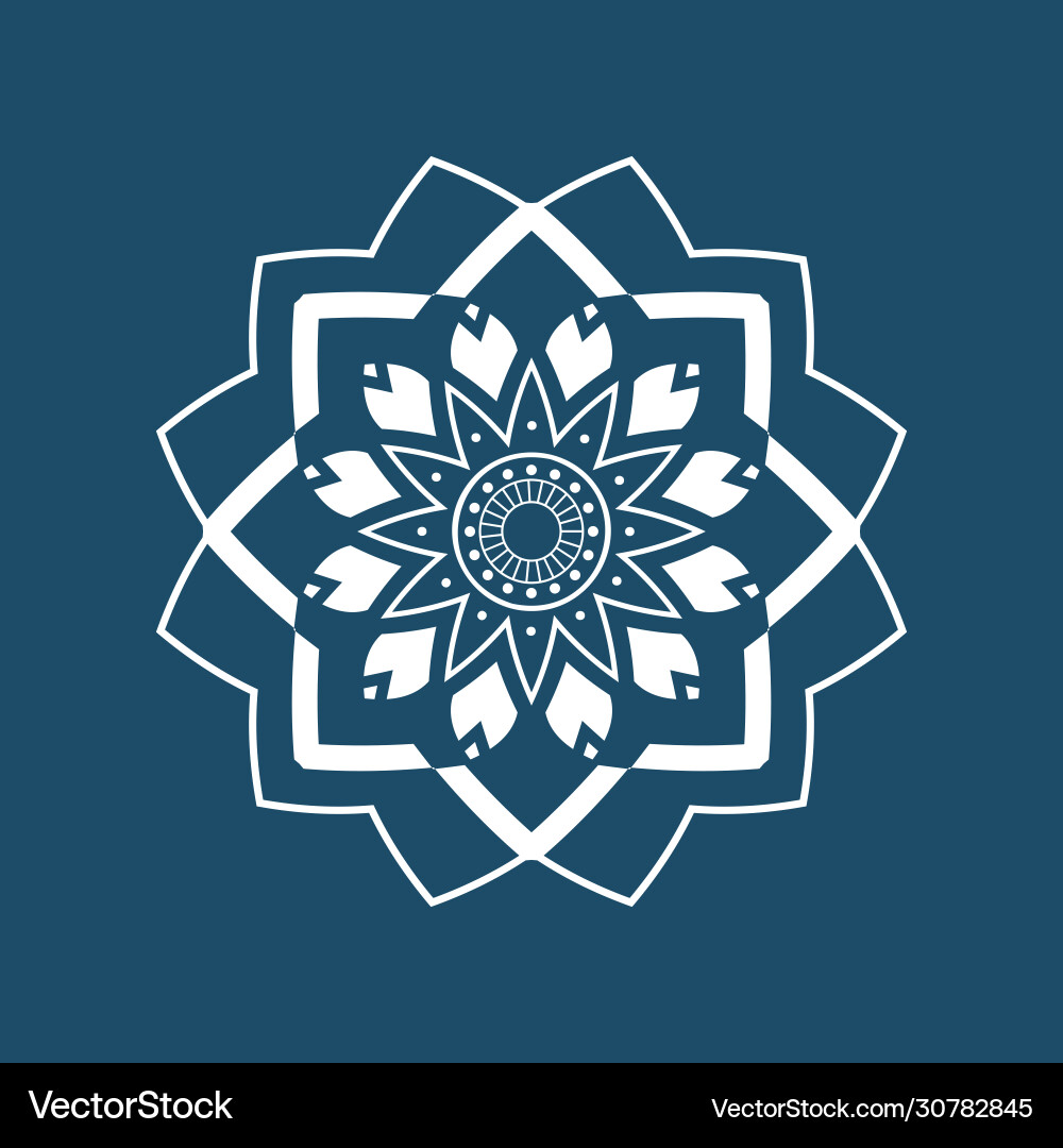 Mandala floral pattern Royalty Free Vector Image