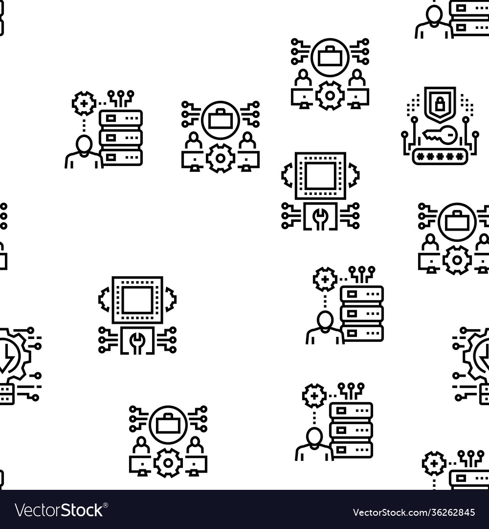 System work process seamless pattern