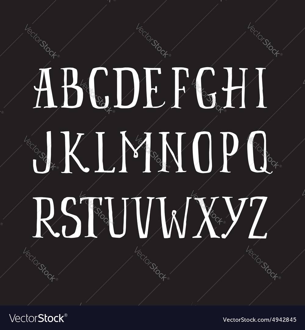 The English alphabet Royalty Free Vector Image