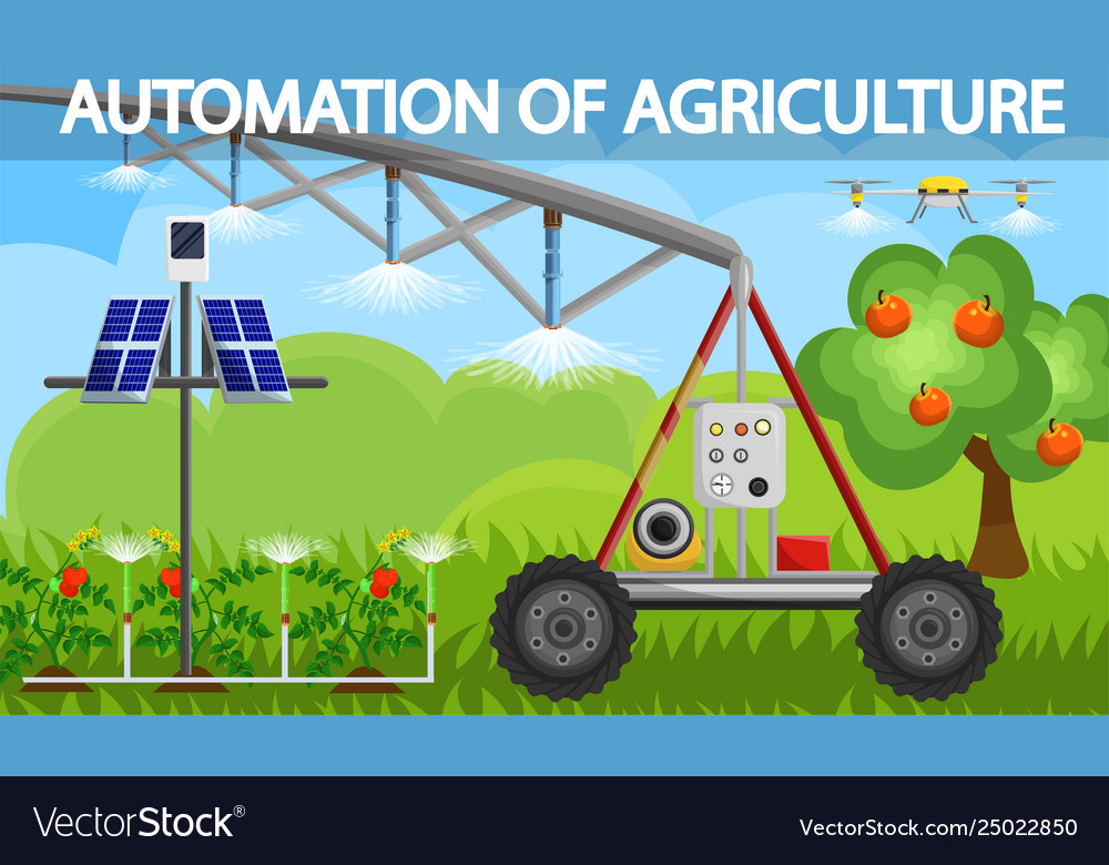 Automation Agriculture Royalty Free Vector Image