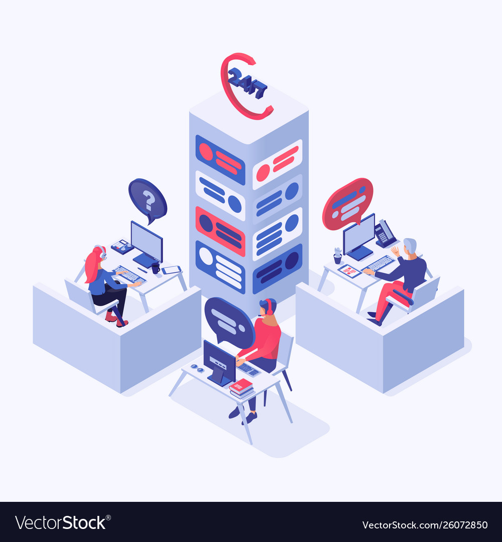 Customer service isometric