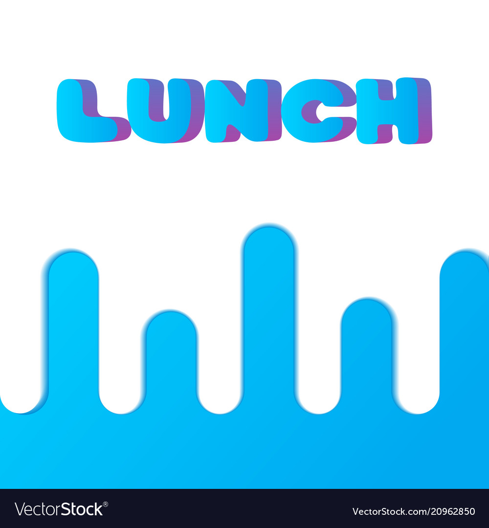 Cute Poster For Cafe With Lunch Quote With White Vector Image