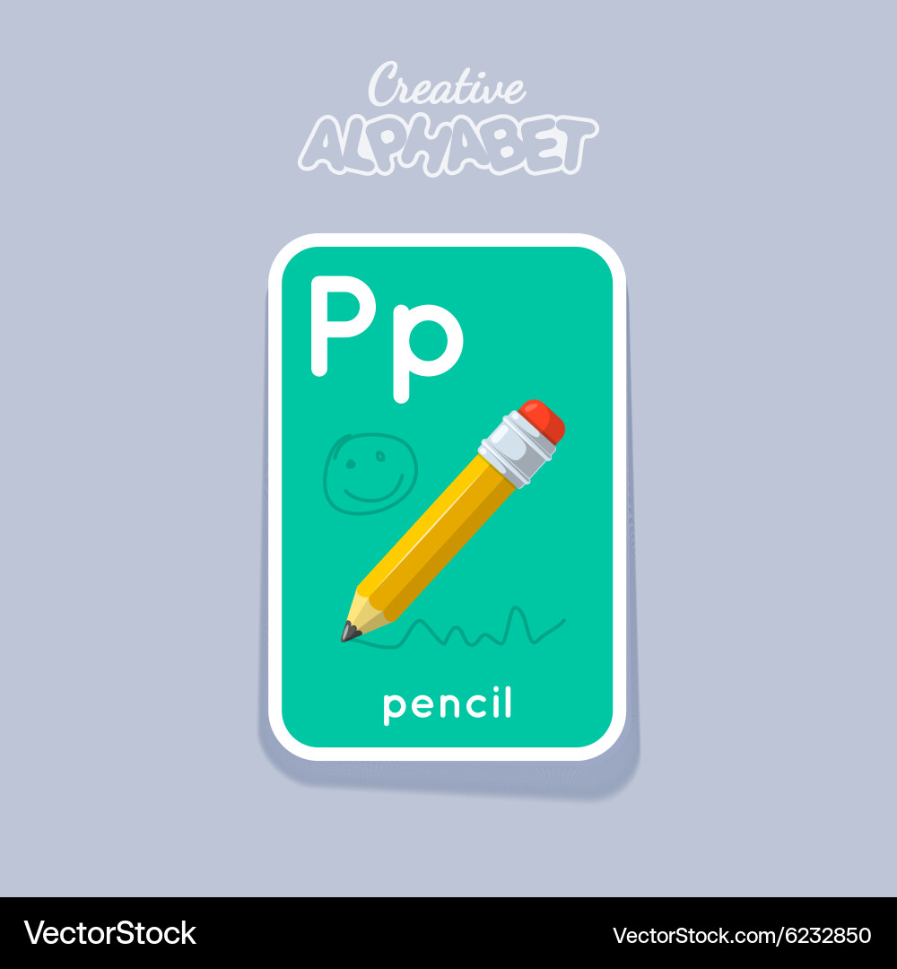 Letter word and picture Royalty Free Vector Image
