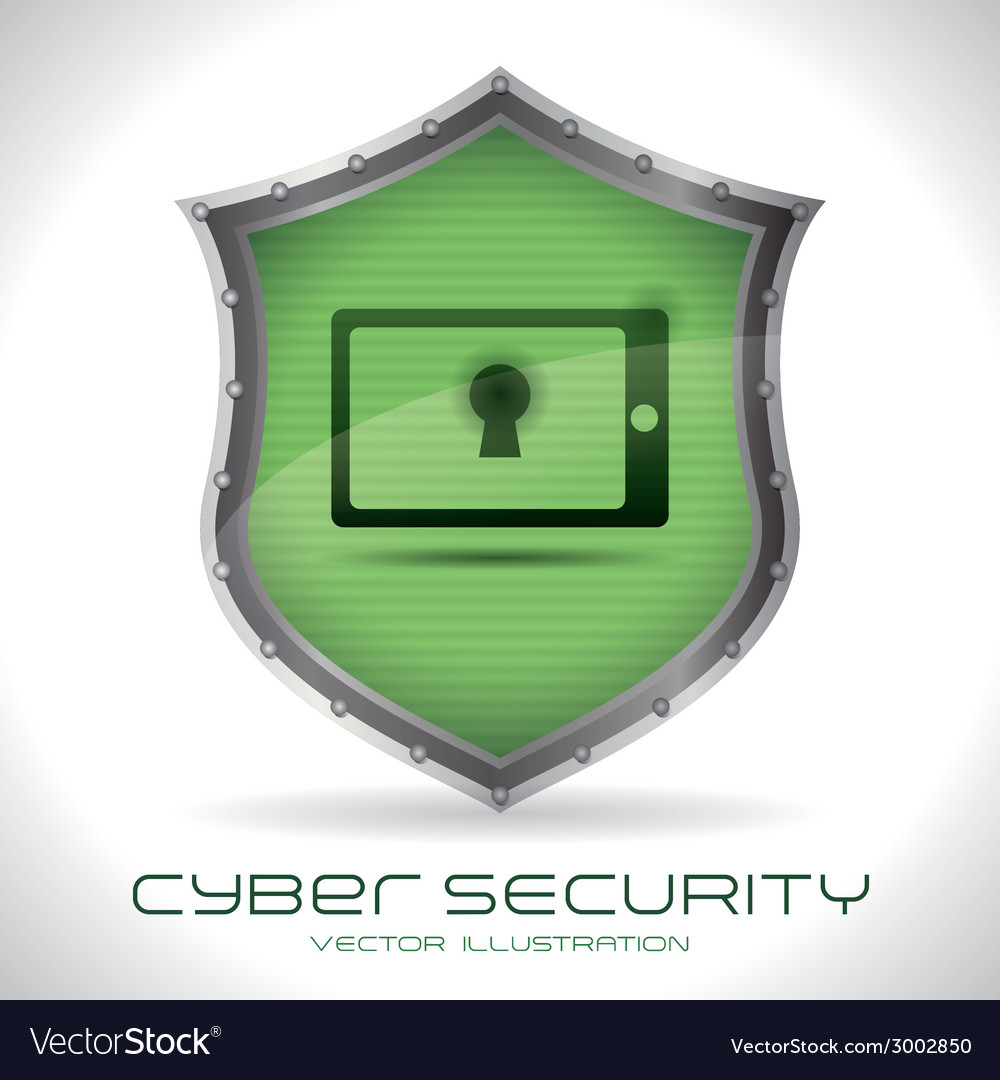 Security system over gray background Royalty Free Vector