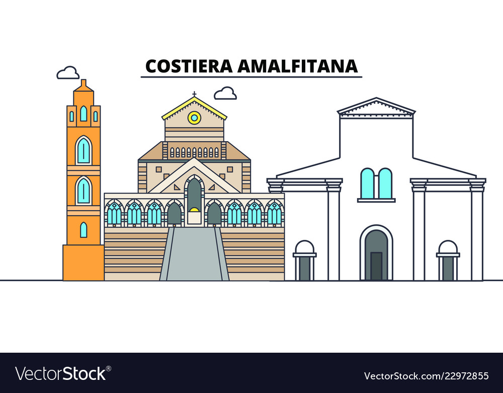 Costiera amalfitana line travel landmark skyline