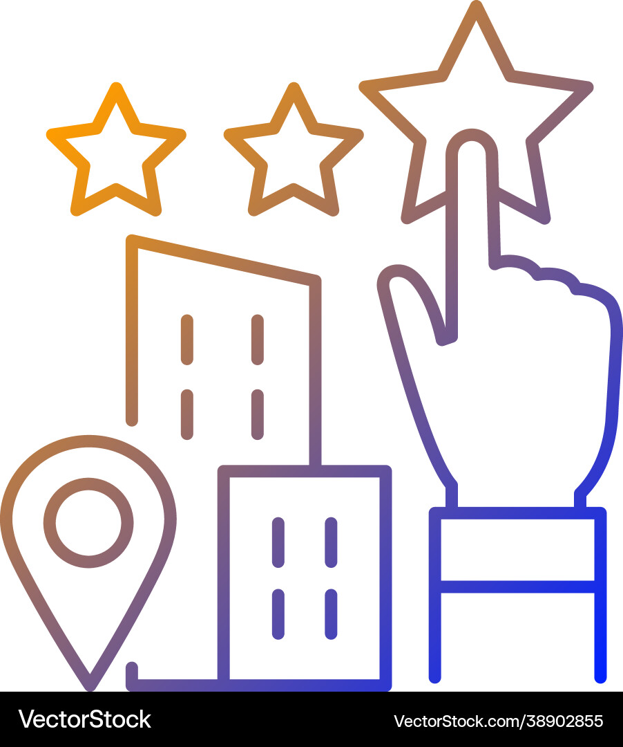 Goodwill gradient linear icon Royalty Free Vector Image