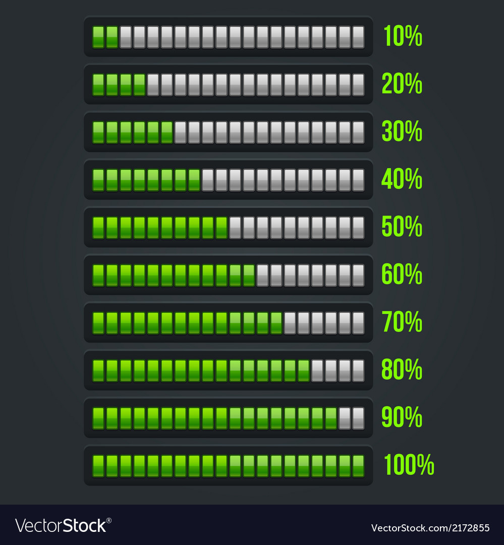 Fluid Progress Loading Bar 100 90 80 70 60 50 40 Vector, 54% OFF