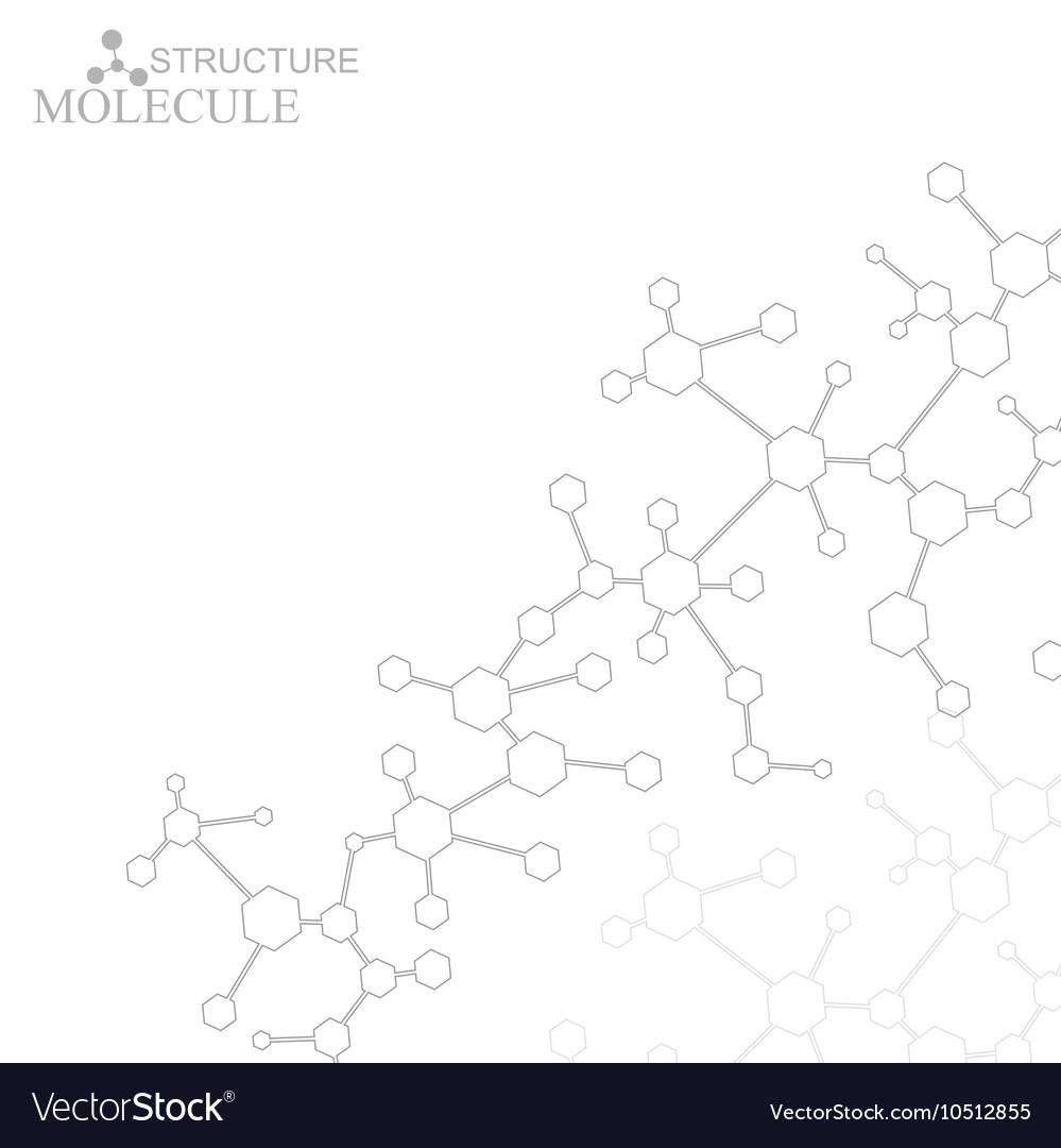 Structure molecule and communication dna atom Vector Image