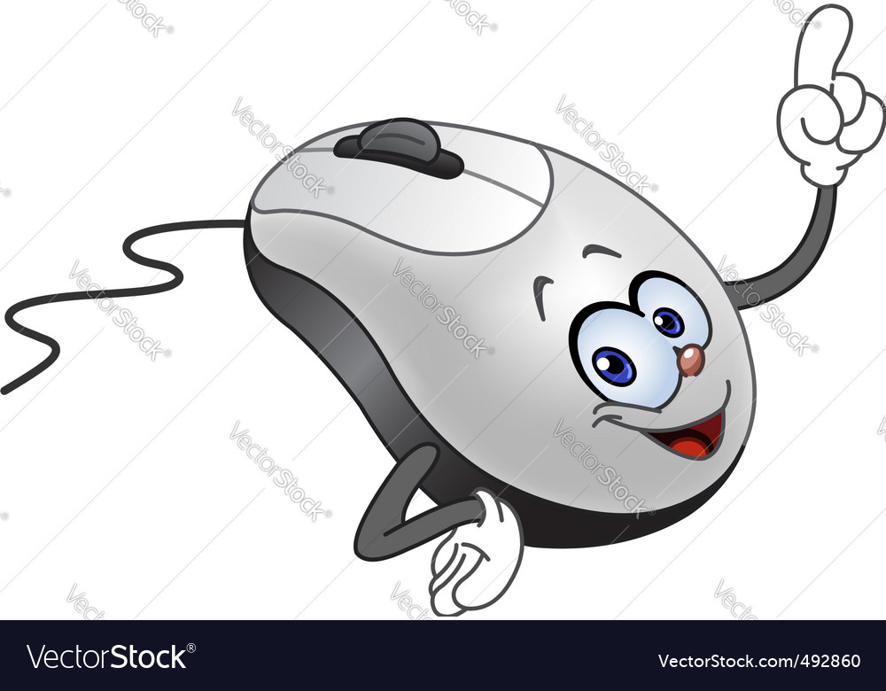 Download Cartoon computer mouse Royalty Free Vector Image