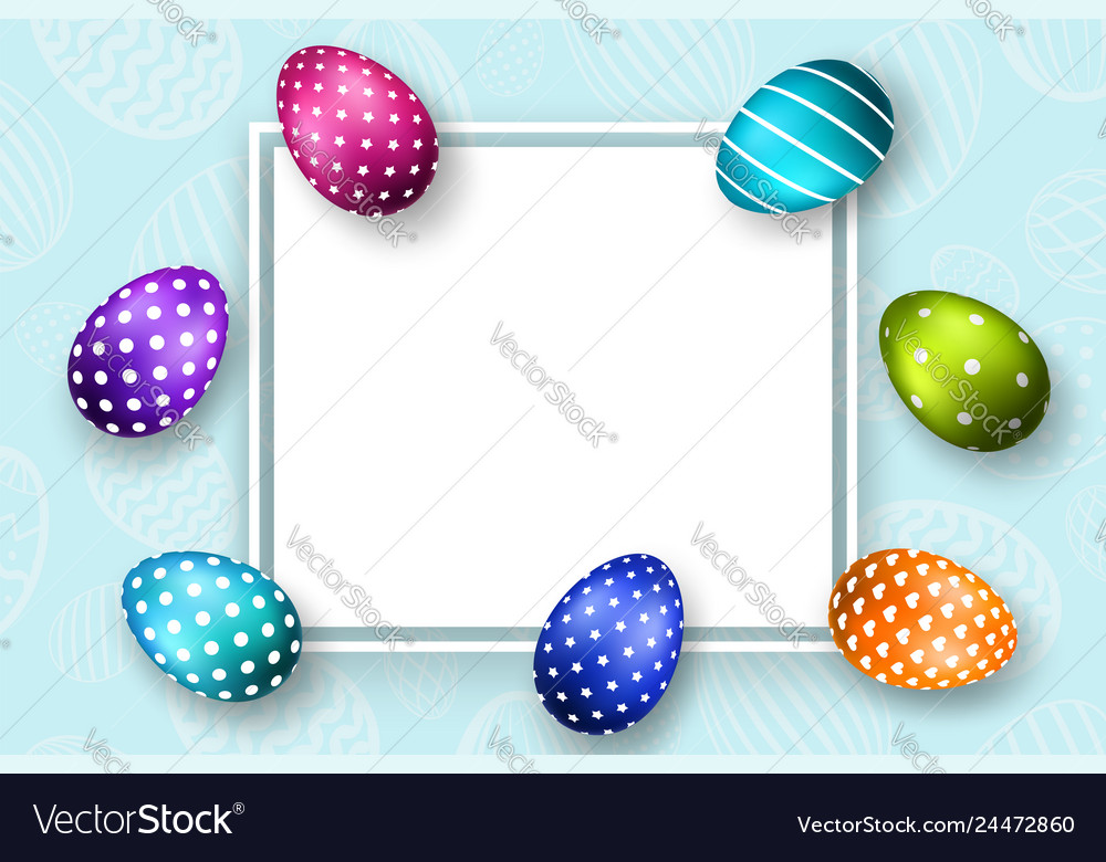 Happy easter background pastel eggs texture Vector Image