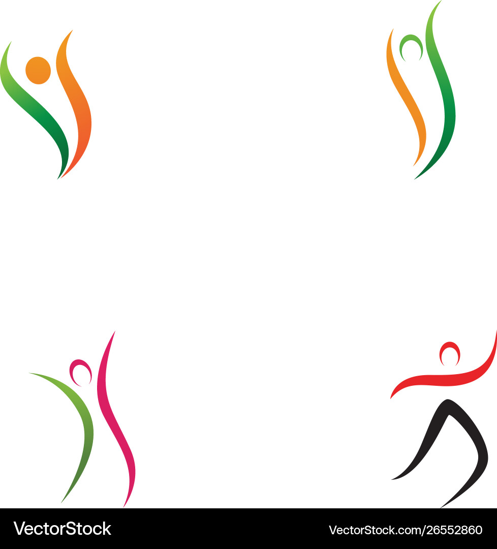 Healthy life logo template icon Royalty Free Vector Image