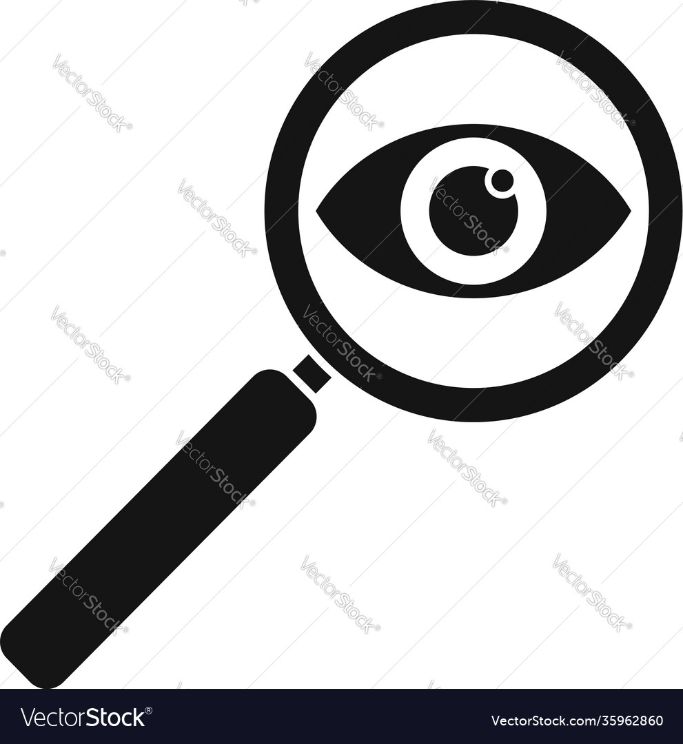 Investigator magnifier icon simple style Vector Image