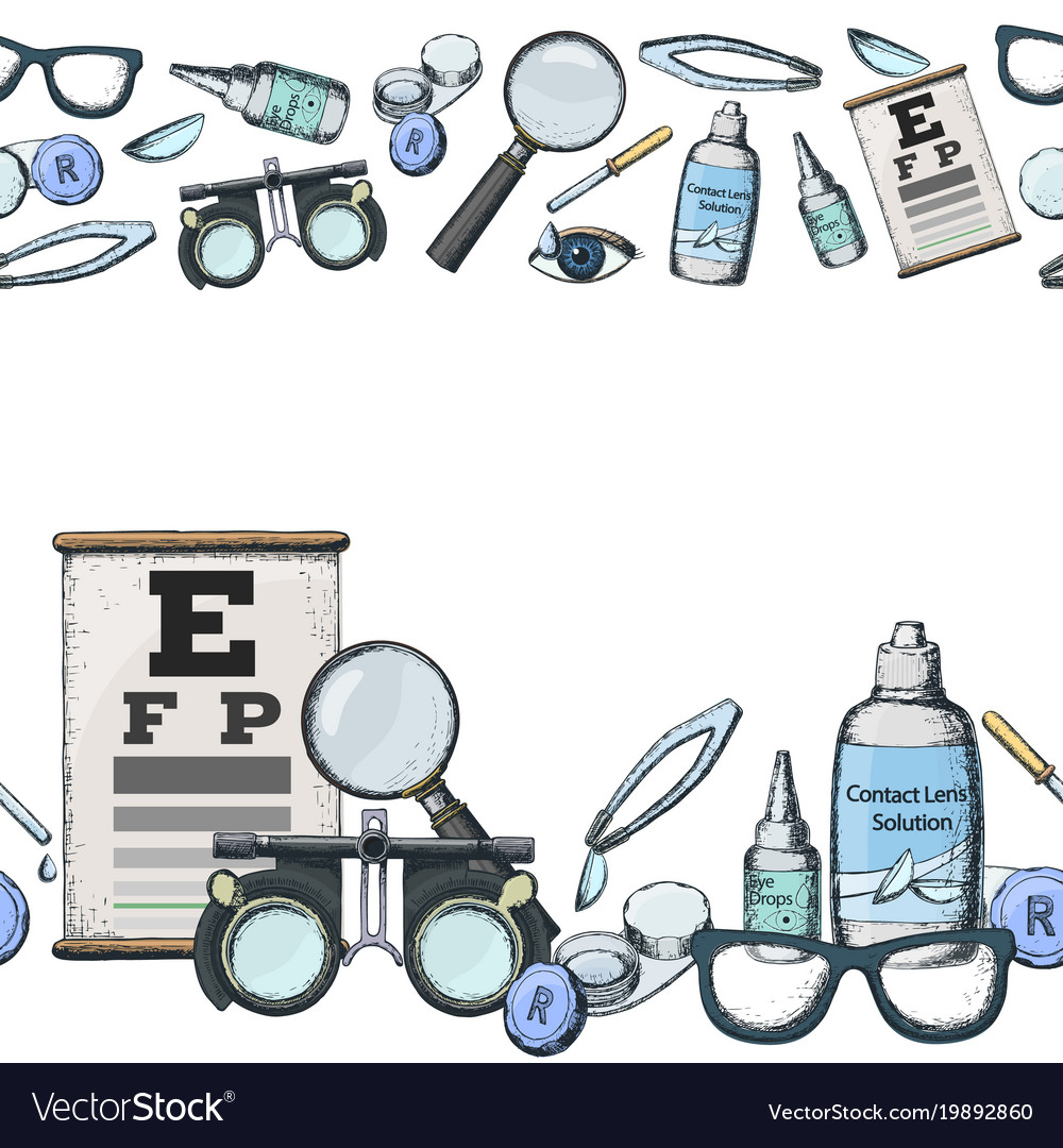 Optics and visual acuity Royalty Free Vector Image