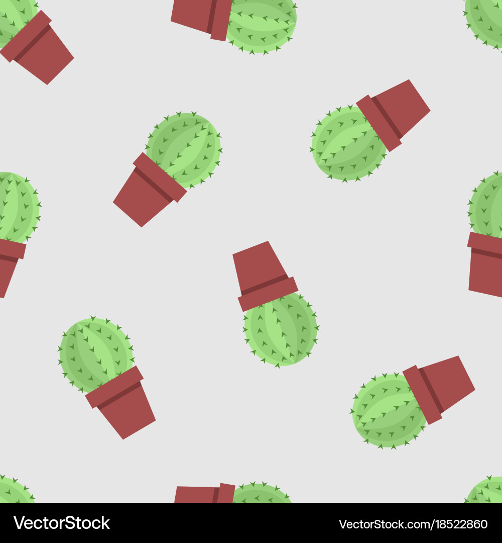 Seamless pattern cactus Royalty Free Vector Image