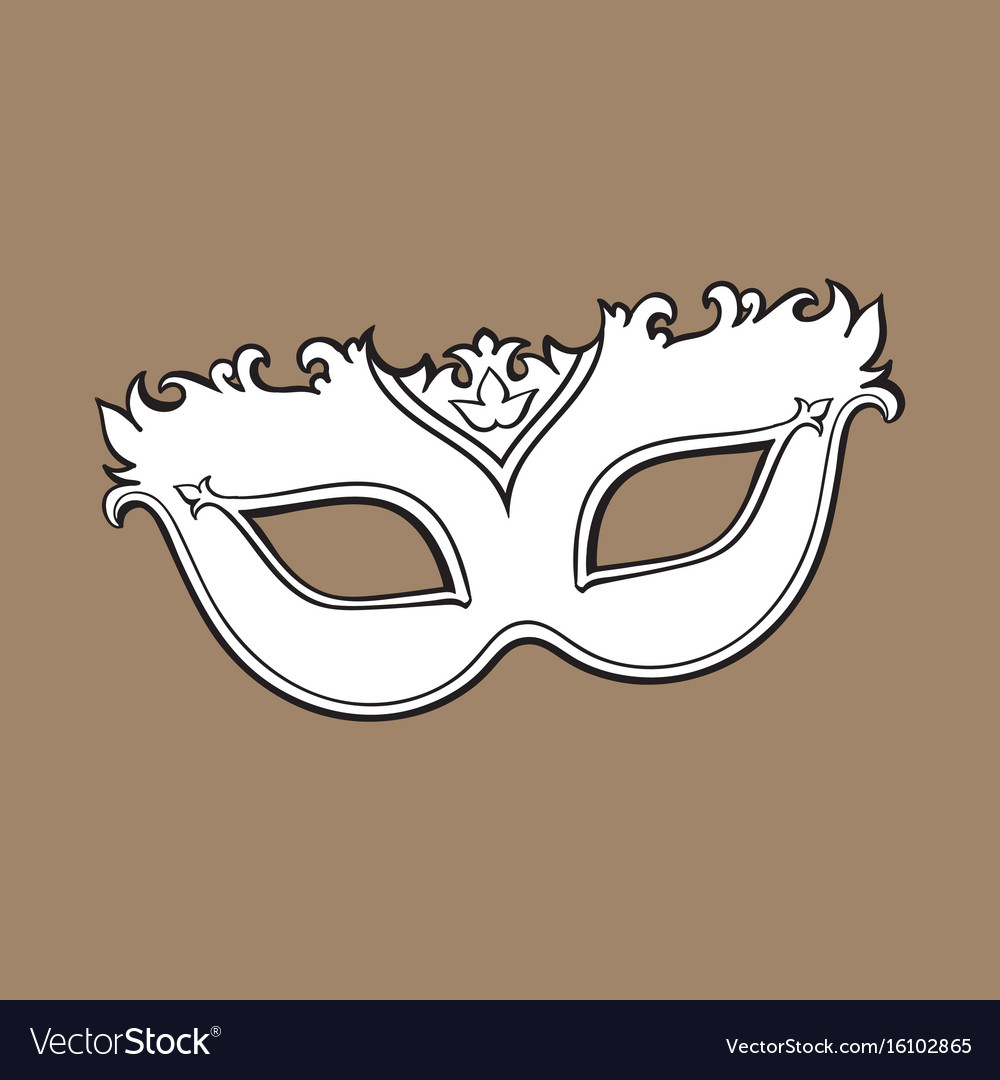 Beautifully Decorated Venetian Carnival Mask With Vector Image