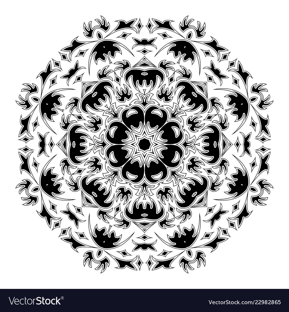 Black and white ornament