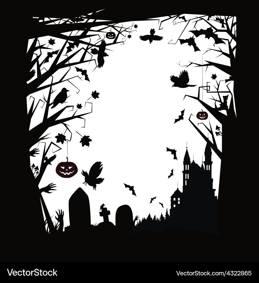 Halloween frame Royalty Free Vector Image - VectorStock