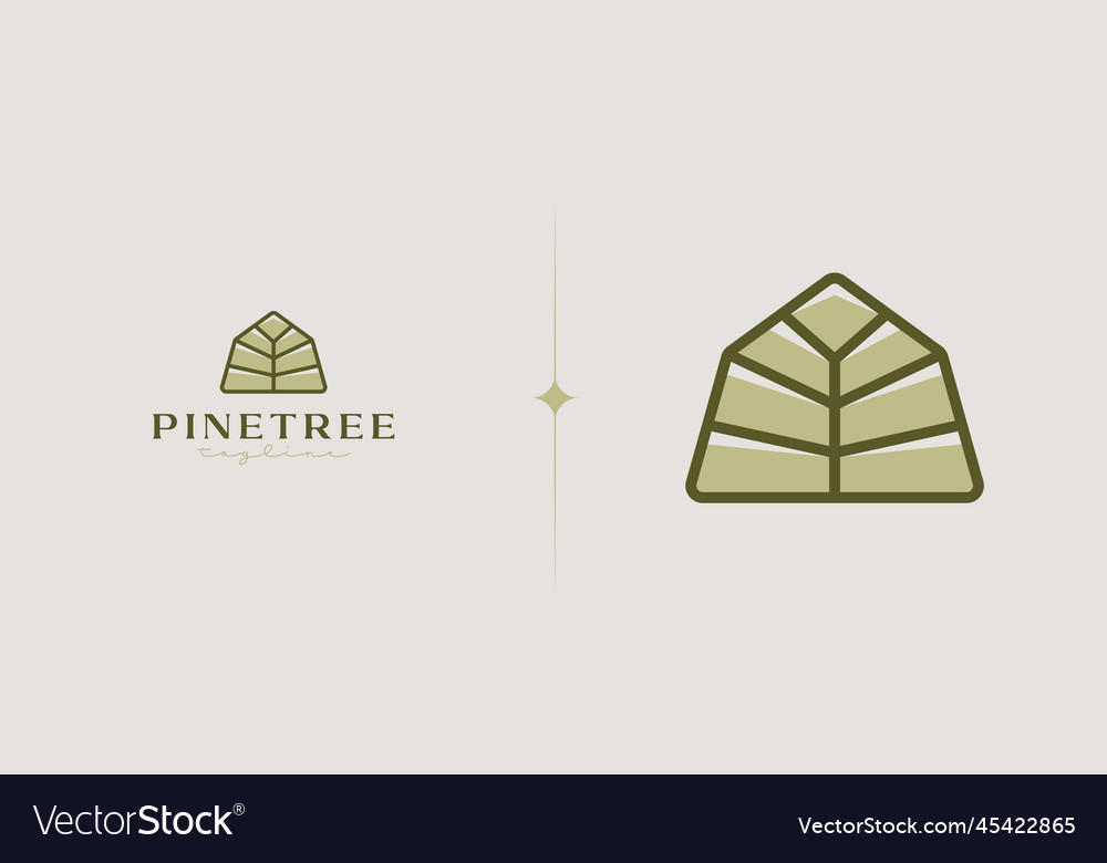 Pine tree house logo template universal creative