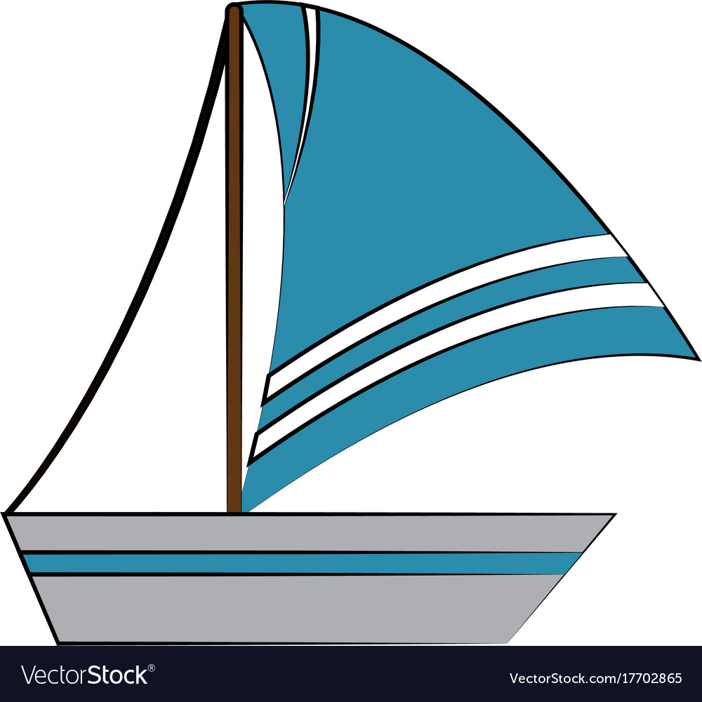 Sailboat ship icon image Royalty Free Vector Image