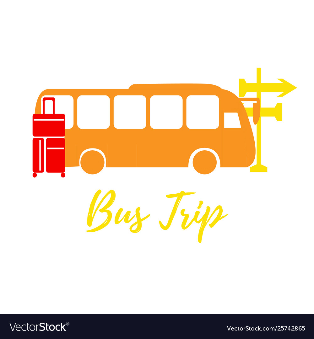 Bus Christmas Trip Proviso District 2022 Summer Holiday Bus Trip Sings Travel And Tourism Vector Image