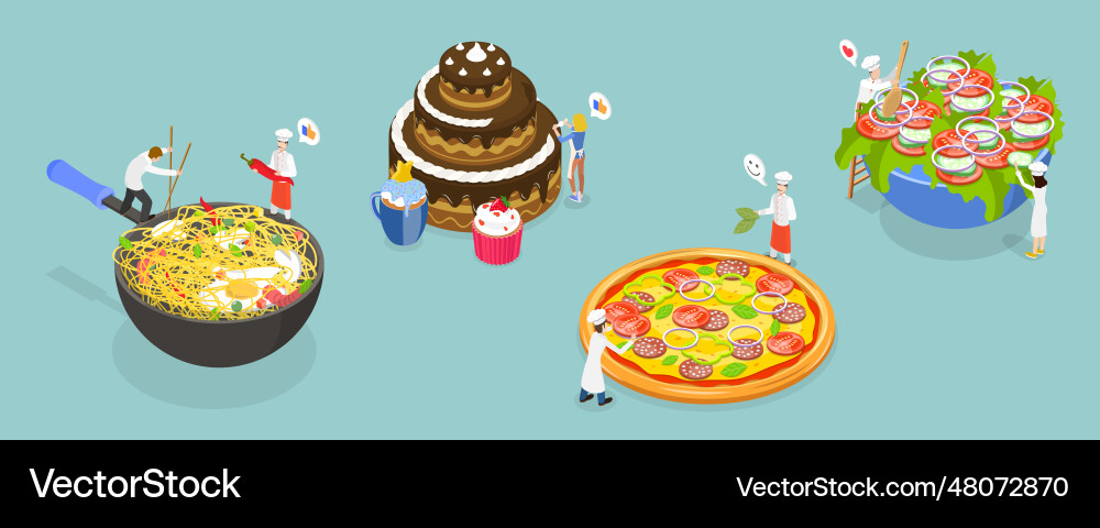 3d isometric flat conceptual Royalty Free Vector Image