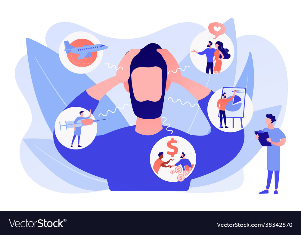 Anxiety Concept Royalty Free Vector Image Vectorstock Anxiety Concept Royalty Free Vector Image Vectorstock