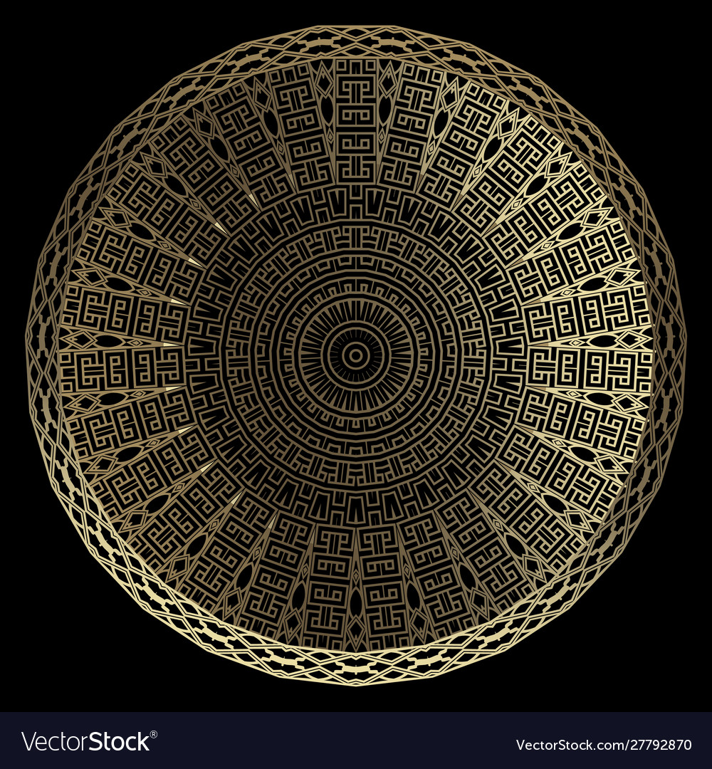 Celtic style ornamental gold 3d mandala