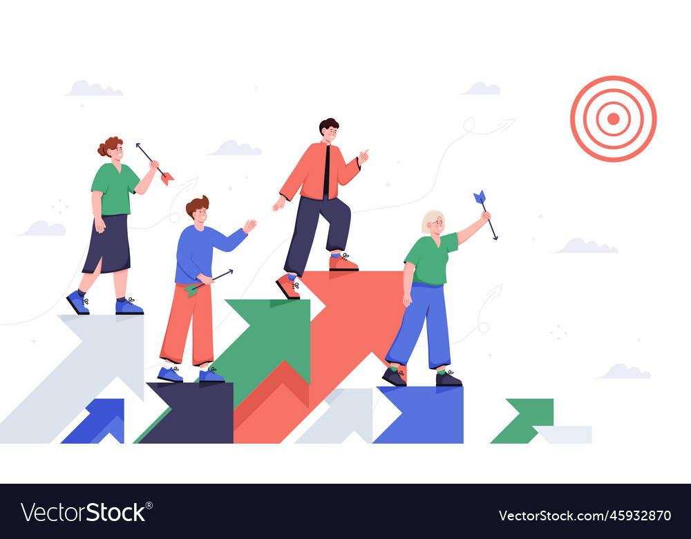 Go to goal Royalty Free Vector Image VectorStock