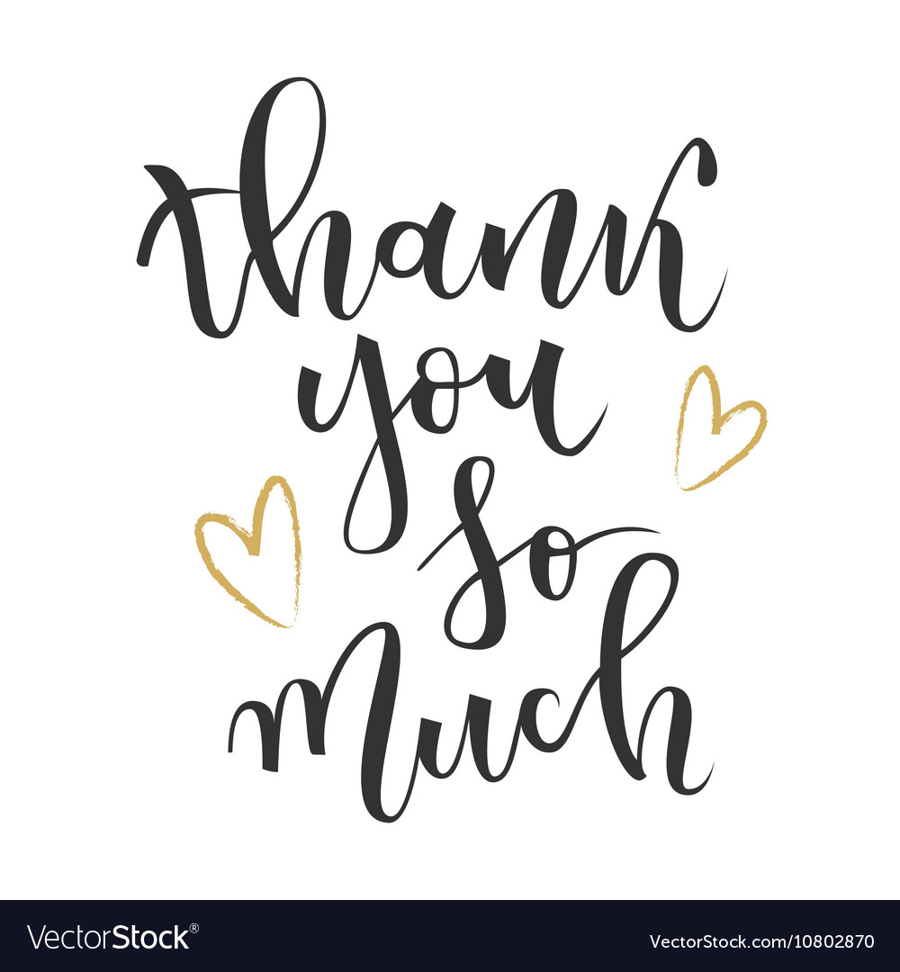 Thank you so much greeting Royalty Free Vector Image