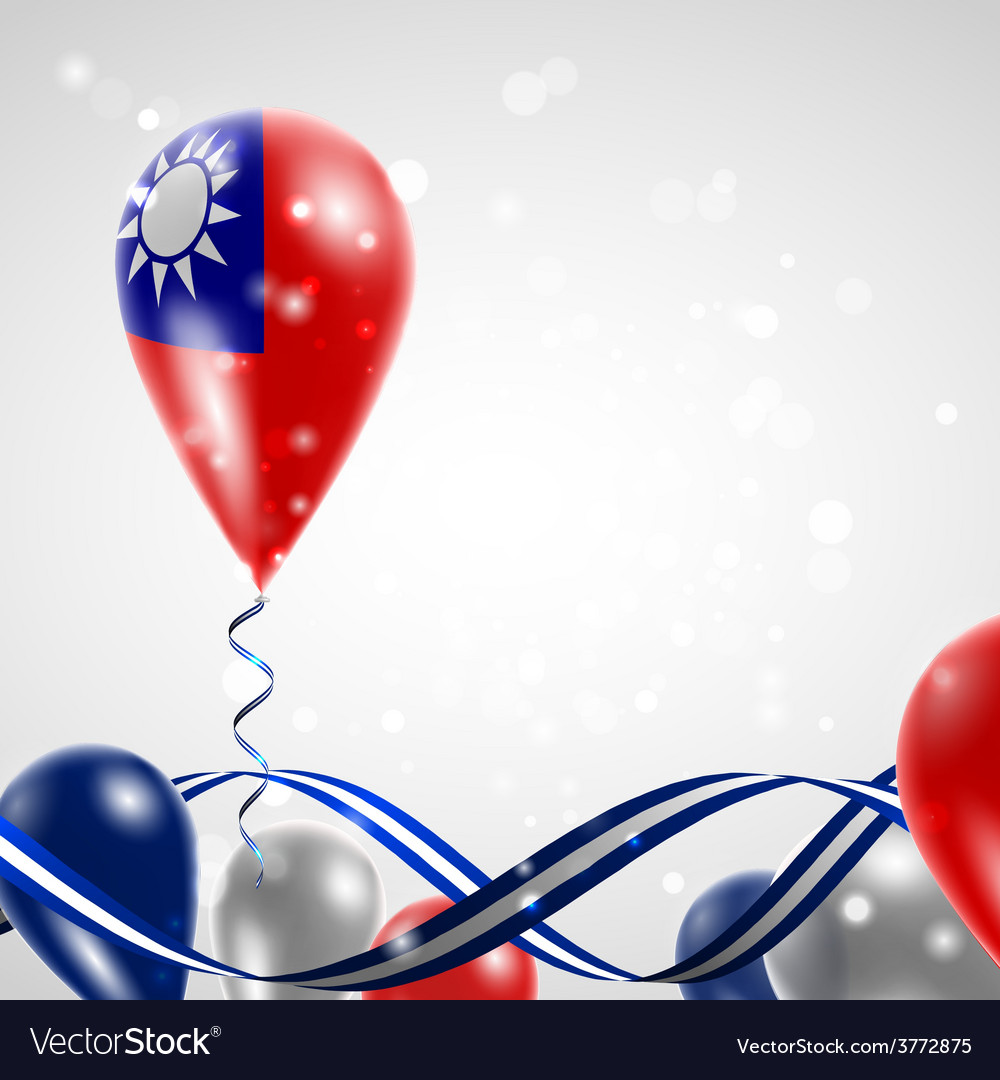 Flag of taiwan on balloon