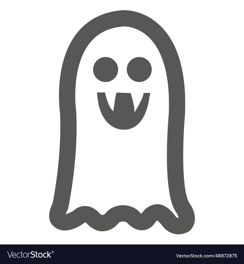 Halloween ghost icon Royalty Free Vector Image