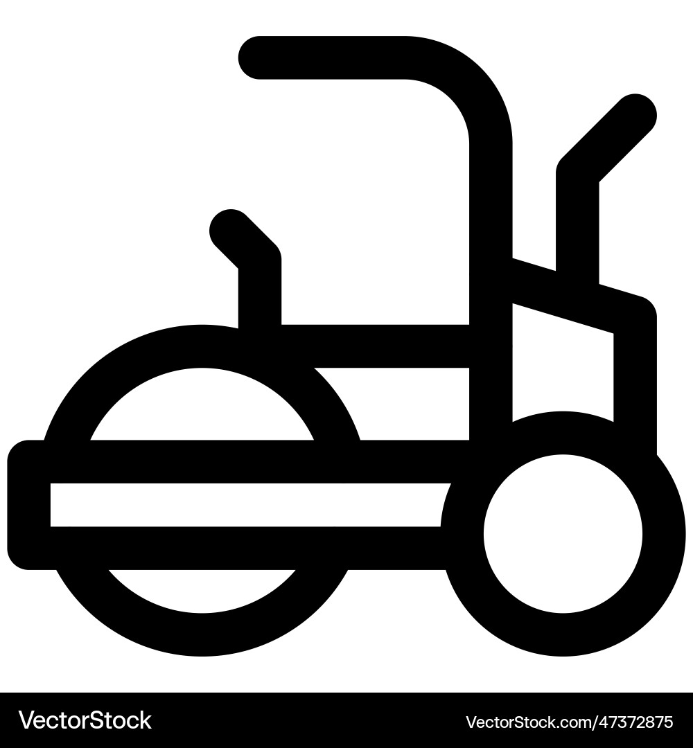 Handled compactor used on construction projects Vector Image