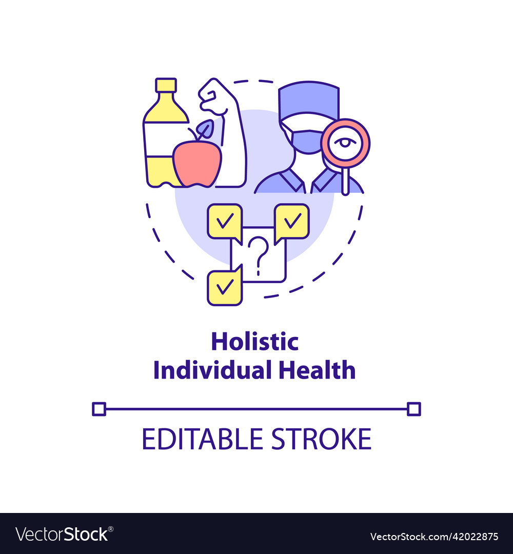 Holistic individual health concept icon Royalty Free Vector