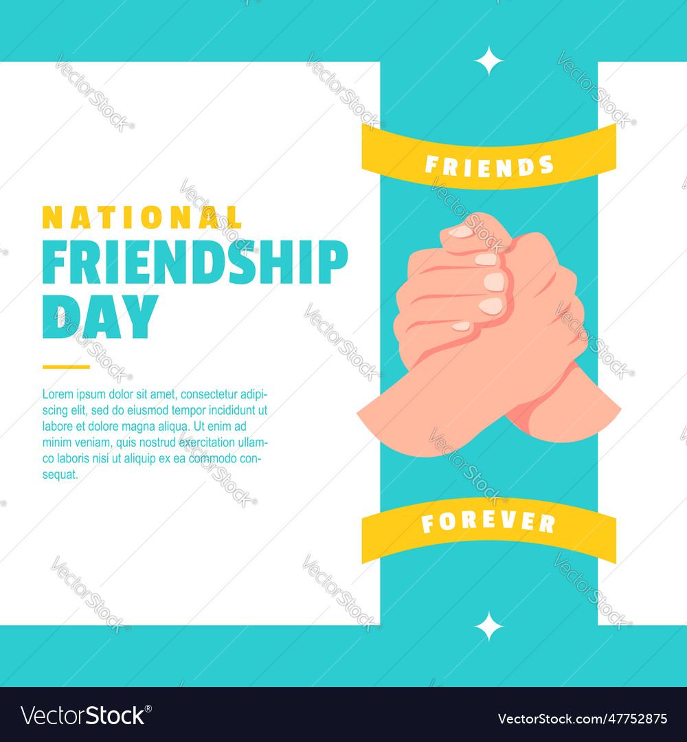 National friendship day flat event