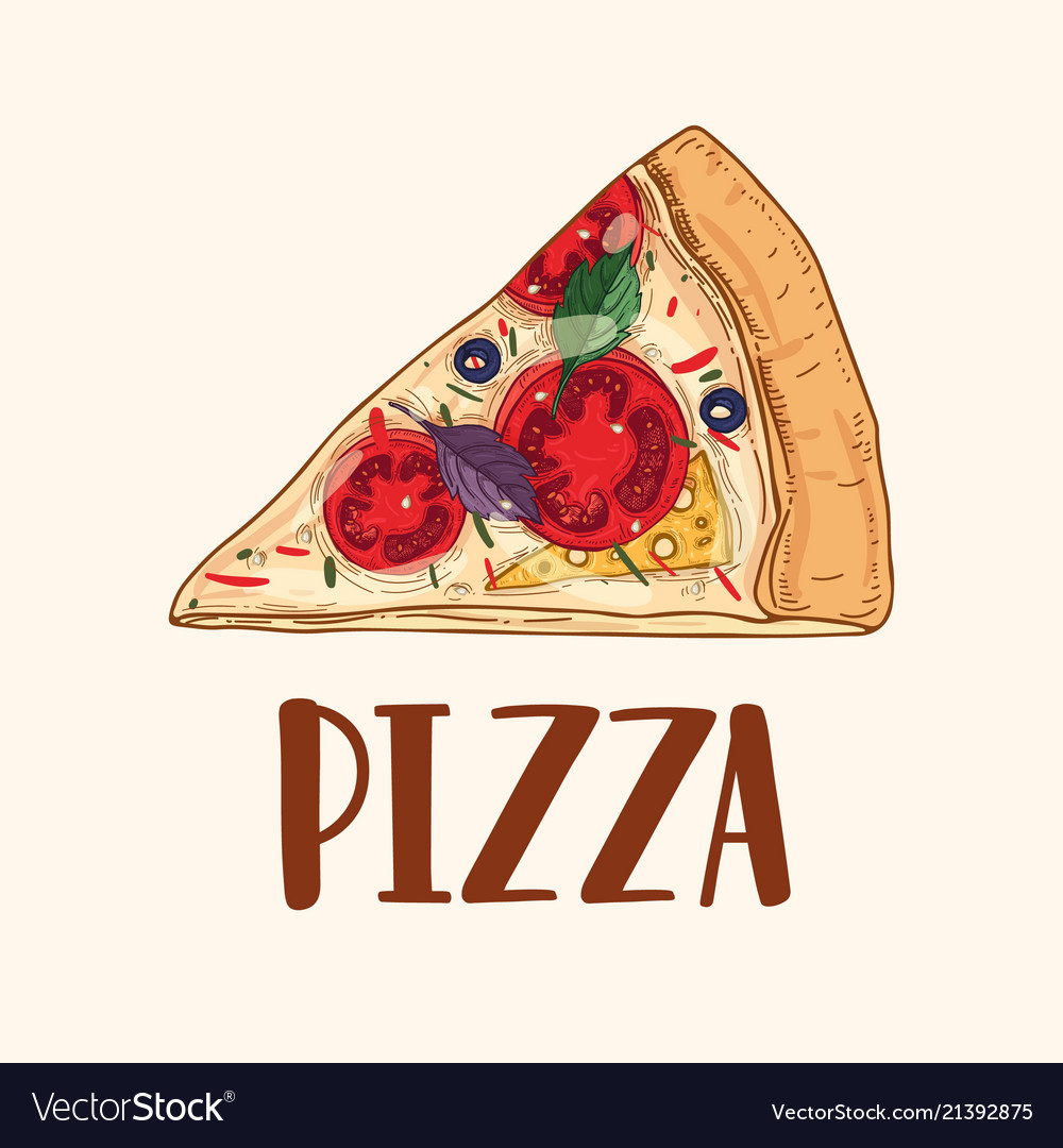 Slice or piece appetizing delicious classical Vector Image