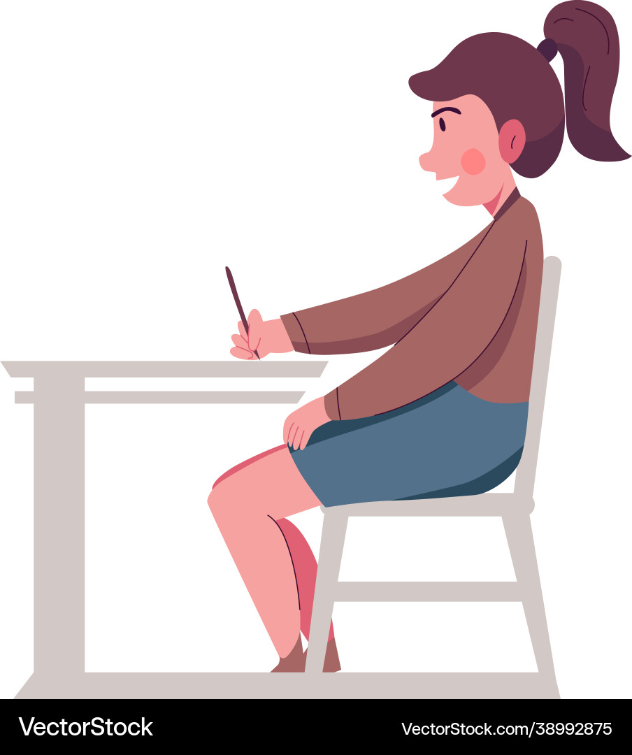Student flat Royalty Free Vector Image - VectorStock