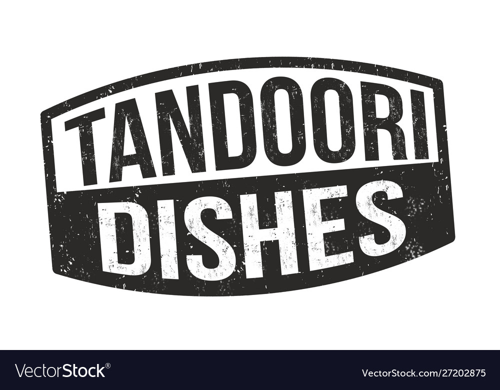 Tandoori dishes sign or stamp