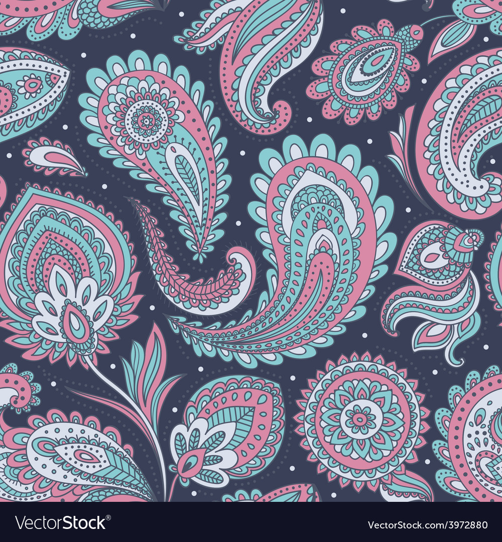 Beautiful Floral Seamless Pattern Royalty Free Vector Image