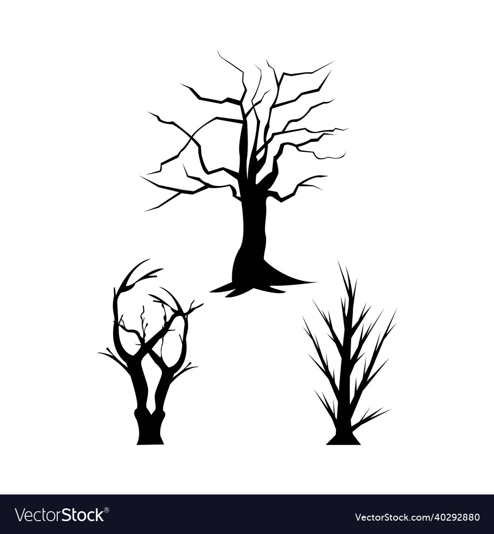 Halloween dead tree design with black